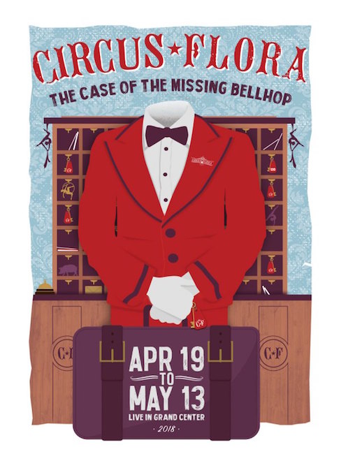 'The Case of the Missing Bellhop' poster, Image courtesy of Circus Flora