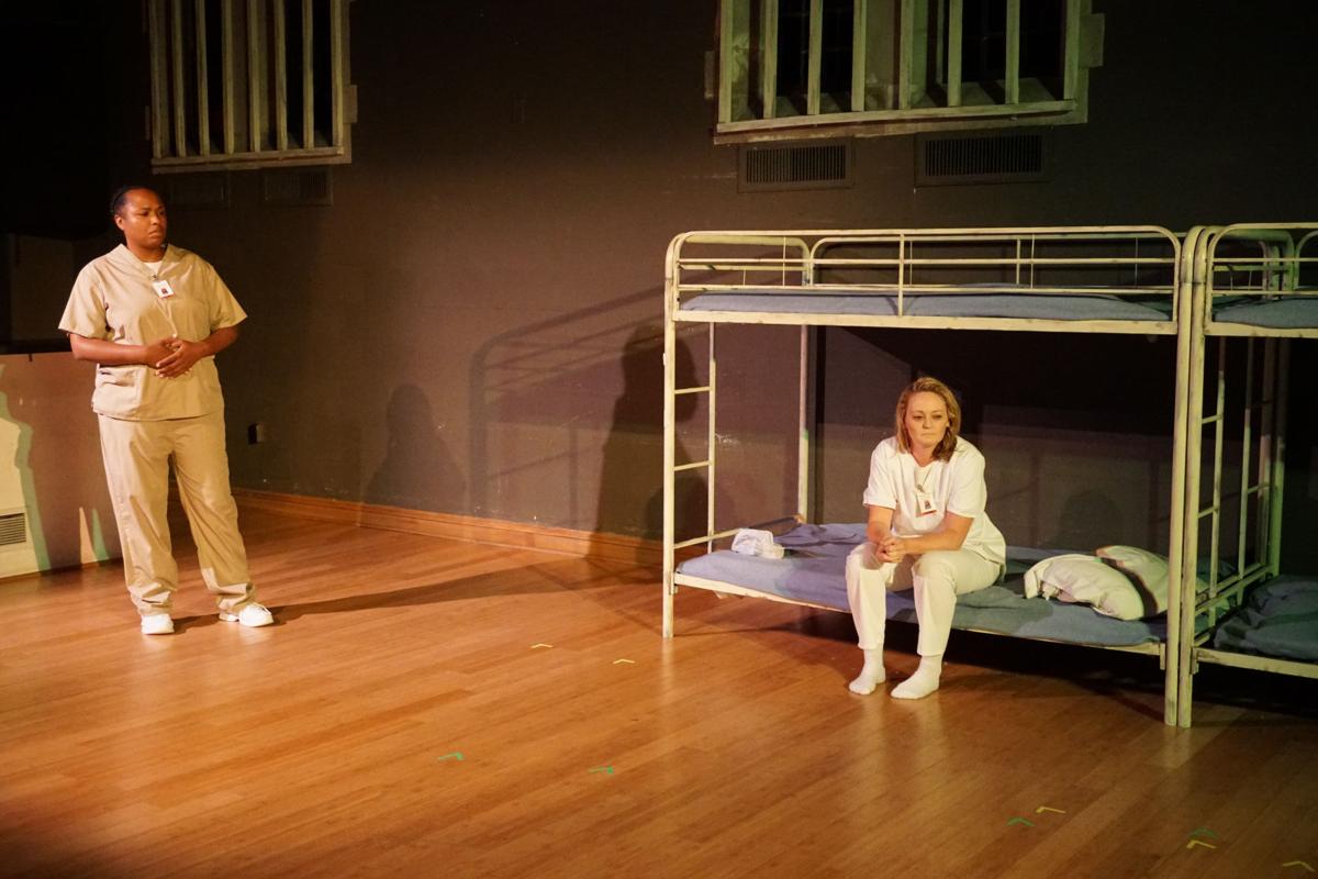 A scene from 'Run On Sentence' a play about incarcerated women, Photo by Joey Rumpell