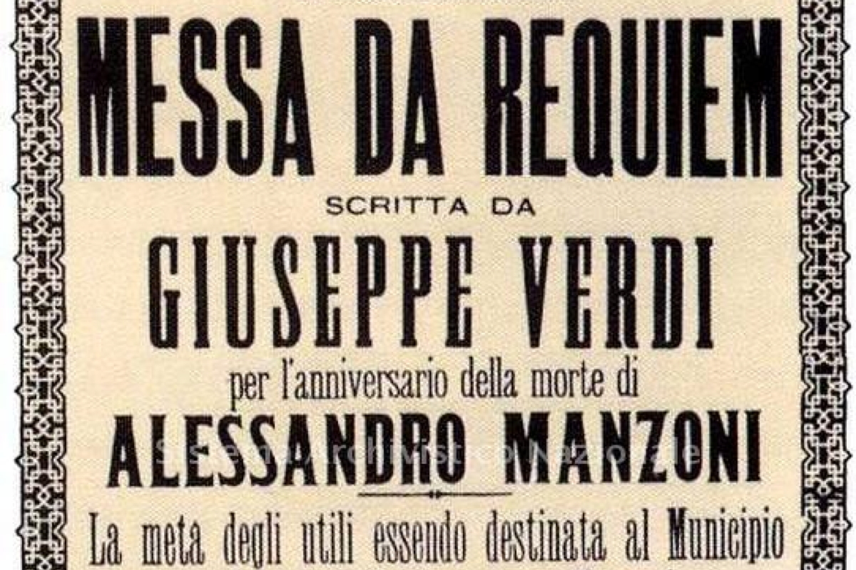 Requiem poster for La Scala premiere, 1874