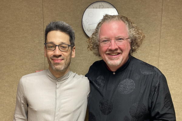 L-R: Jonathan Biss and Stéphane Denève. Photo courtesy of the SLSO.