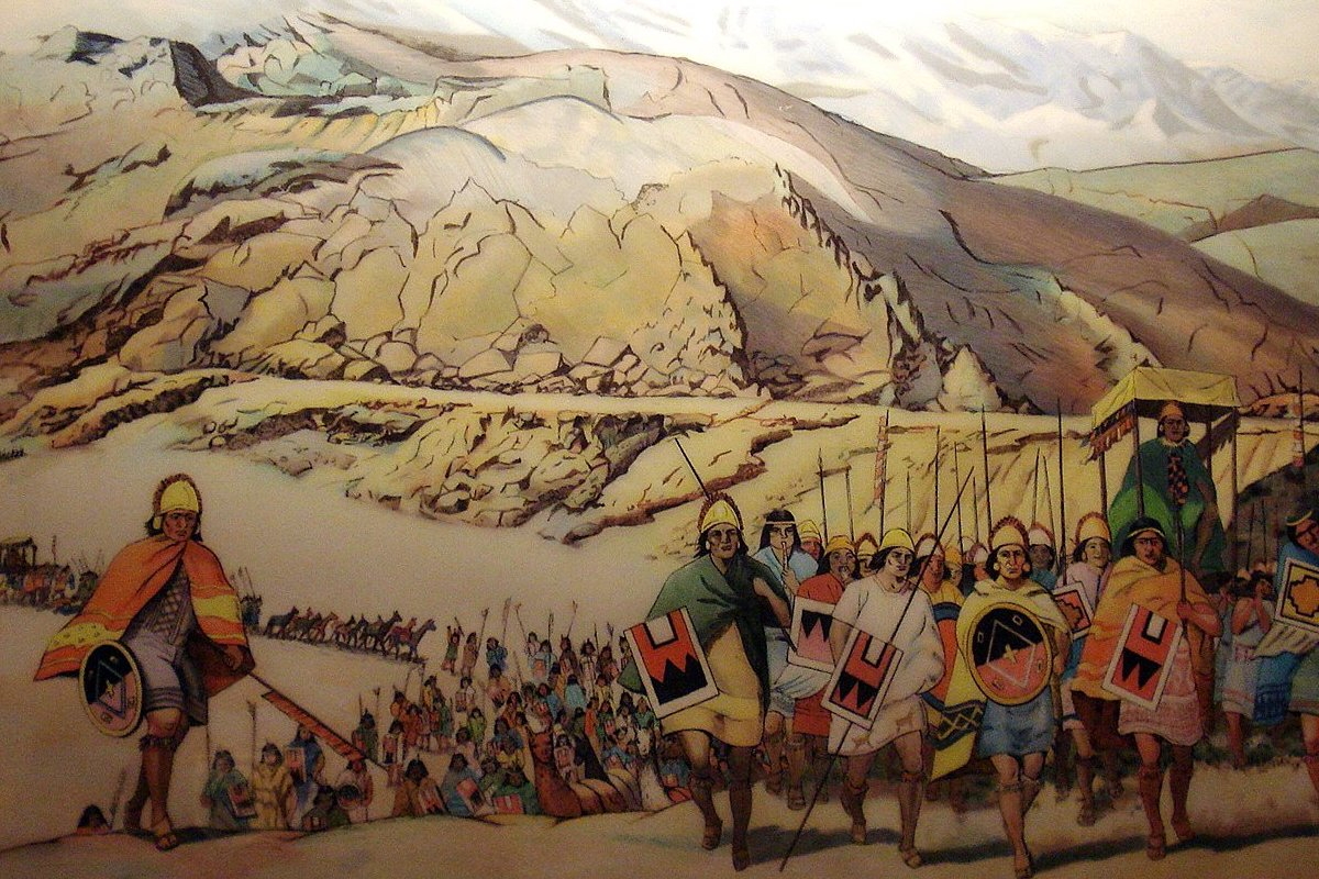 The Inca empire on the march. The Inca empire on the march.
