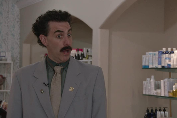 Sacha Baron Cohen in Borat Subsequent Moviefilm: Delivery of Prodigious Bribe to American Regime for Make Benefit Once Glorious Nation of Kazakhstan (2020)