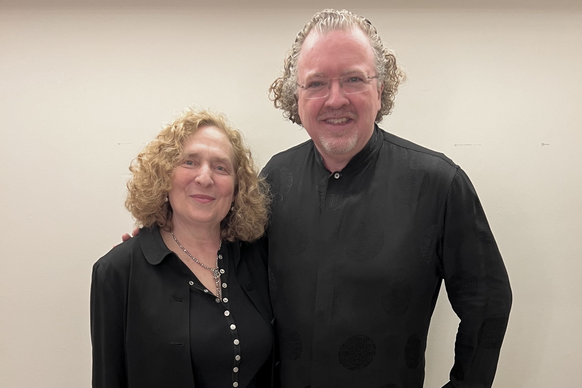 Julia Wolfe and Stéphane Denève. Photo by Eric Dundon  courtesy of the SLSO.