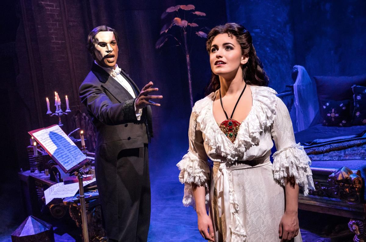 Quentin Oliver Lee and Eva Tavares in the touring production of 'Phantom of the Opera,'Photo courtesy of Matthew Murphy