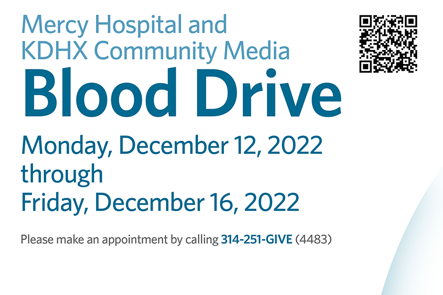 KDHX Media Sponsorship Event Profile: Mercy Hospital Winter Blood Drive