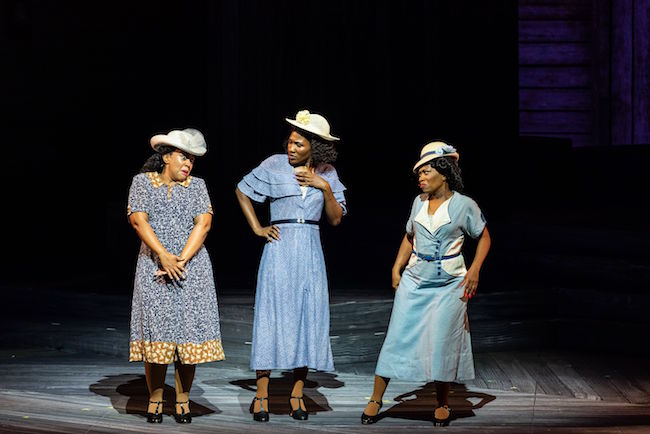 A scene from the Muny Theater's premier production of Alice Walker's 'The Color Purple,' photo by Philip Hamer.
