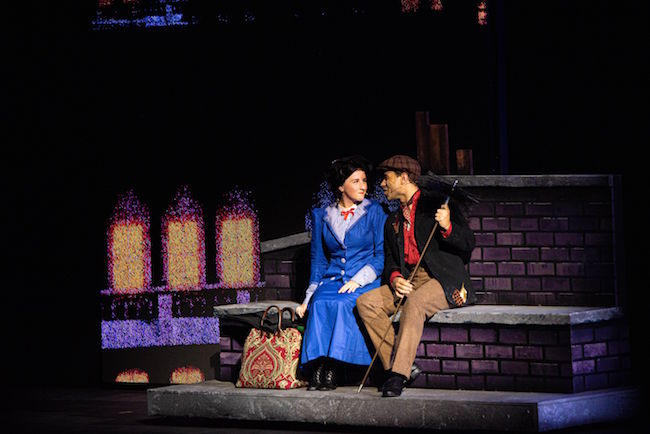 Mary Poppins an her loyal friend Bert share a moment in the MUNY's production of 'Mary Poppins,' photo by Julie A. Merkle.