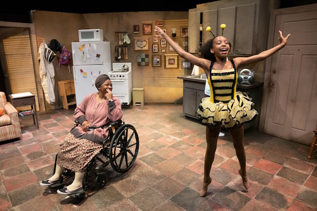 A scene from New Jewish Theater's world premiere of 'The Bee Play' by Elizabeth Savage, photo by Jon Gitchoff.