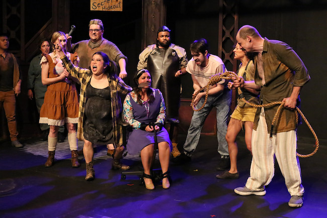 A scene from New Line Theatre's 2022 production of 'Urinetown,' photo by Jill Ritter Lindber