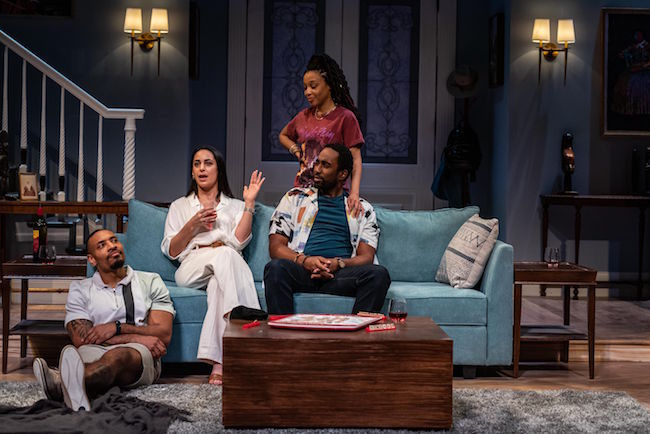 A scene from the funny and perceptive 'Stick Fly,' by Lydia R. Diamond, in performance at the Repertory Theater of St. Louis, Photo by Phillip Hamer.