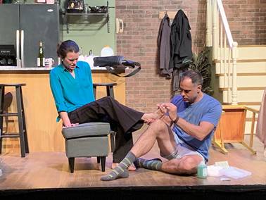 Julie Layton and Isaiah Di Lorenzo in a scene from Michael Weller's 'Fifty Words' at St Louis Actors Studio.