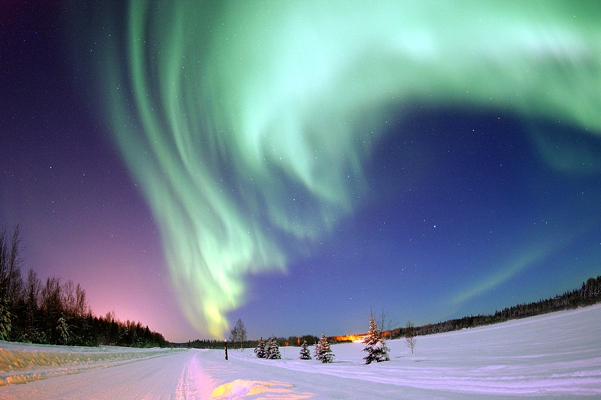 Aurora borealis. United States Air Force photo by Senior Airman Joshua Strang, Public domain, via Wikimedia Commons