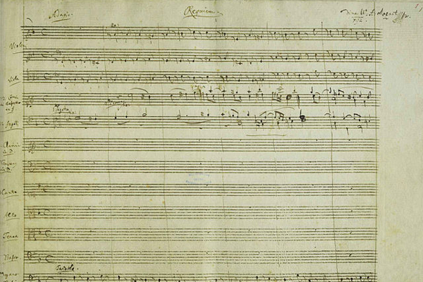 The first page of Mozart's Requiem