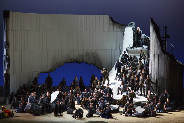 The ruins of Troy in Act I. Photo by Todd Rosenberg.