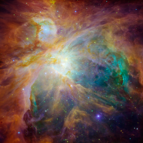 The Orion Nebula. Photo by the Hubble Space Telescope from NASA/JPL-Caltech STScI